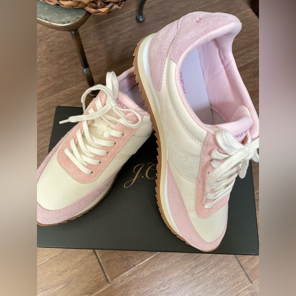 J. Crew Women's Pink and White Sneakers NWT - Picture 2 of 6